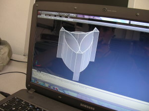Modello con Autocad di lampada di carta di Tom Dixon 2