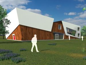 Progetto digitale in 3D di Auditorium Vista prospettica 1
